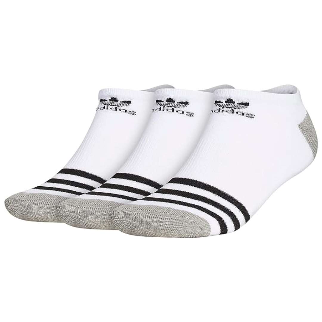 adidas Originals Chaussettes basses Roller (lot de 3) pour homme - Blanc/Noir/Gris chiné
