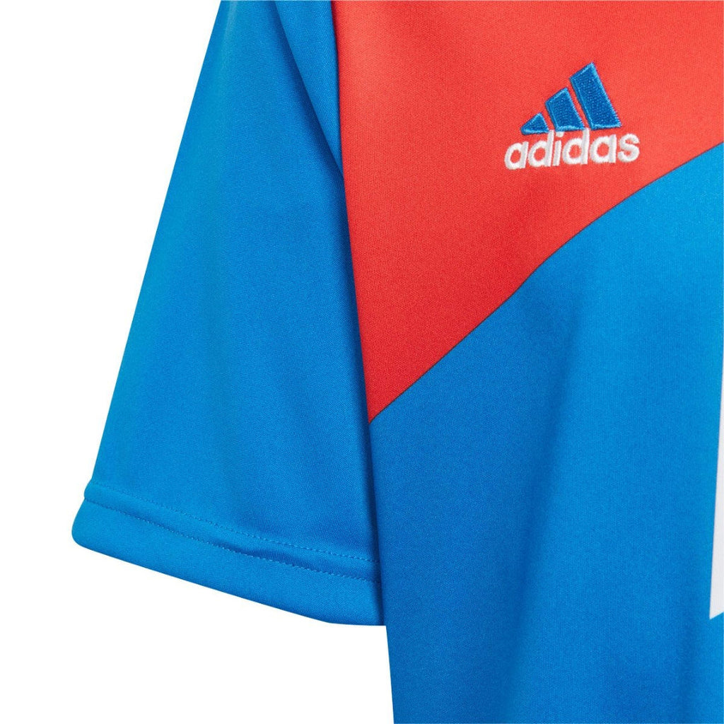 adidas Maillot FC Bayern Preshi Enfant - Rouge / Bleu Royal Brillant