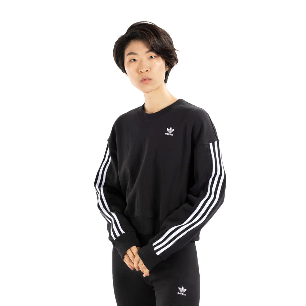 Sweat-shirt Femme adidas - Noir Blanc
