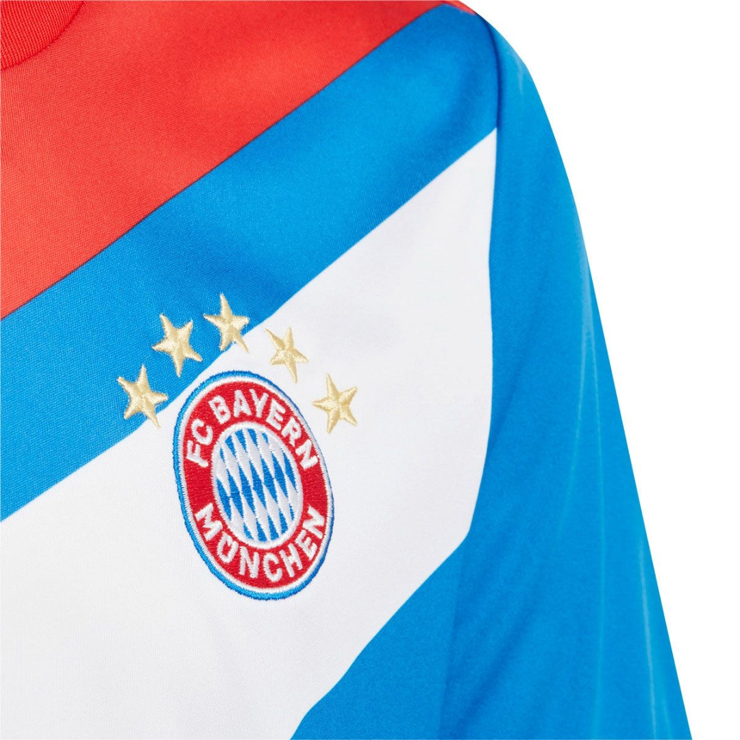 adidas Maillot FC Bayern Preshi Enfant - Rouge / Bleu Royal Brillant