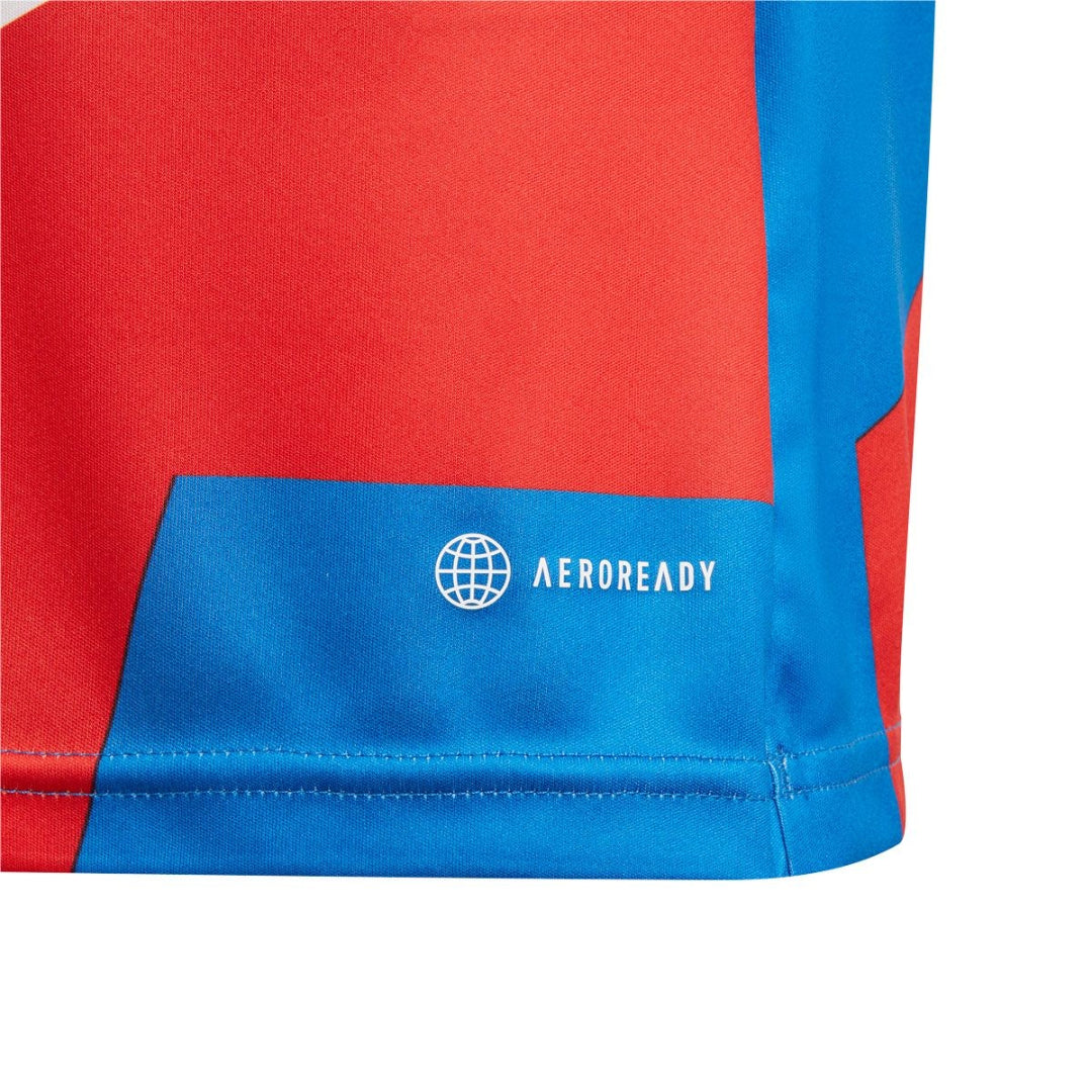 adidas Maillot FC Bayern Preshi Enfant - Rouge / Bleu Royal Brillant