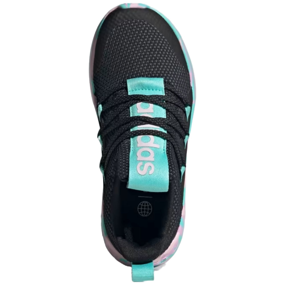 adidas LITE RACER ADAPT 5.0 CHAUSSURES À LACETS ENFILABLES pour enfant (Core Black / Clear Pink / Flash Aqua)
