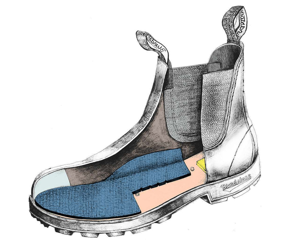 Blundstone 1910 BOTTINES ORIGINALES EN DAIM POUR HOMME - GRIS ACIER