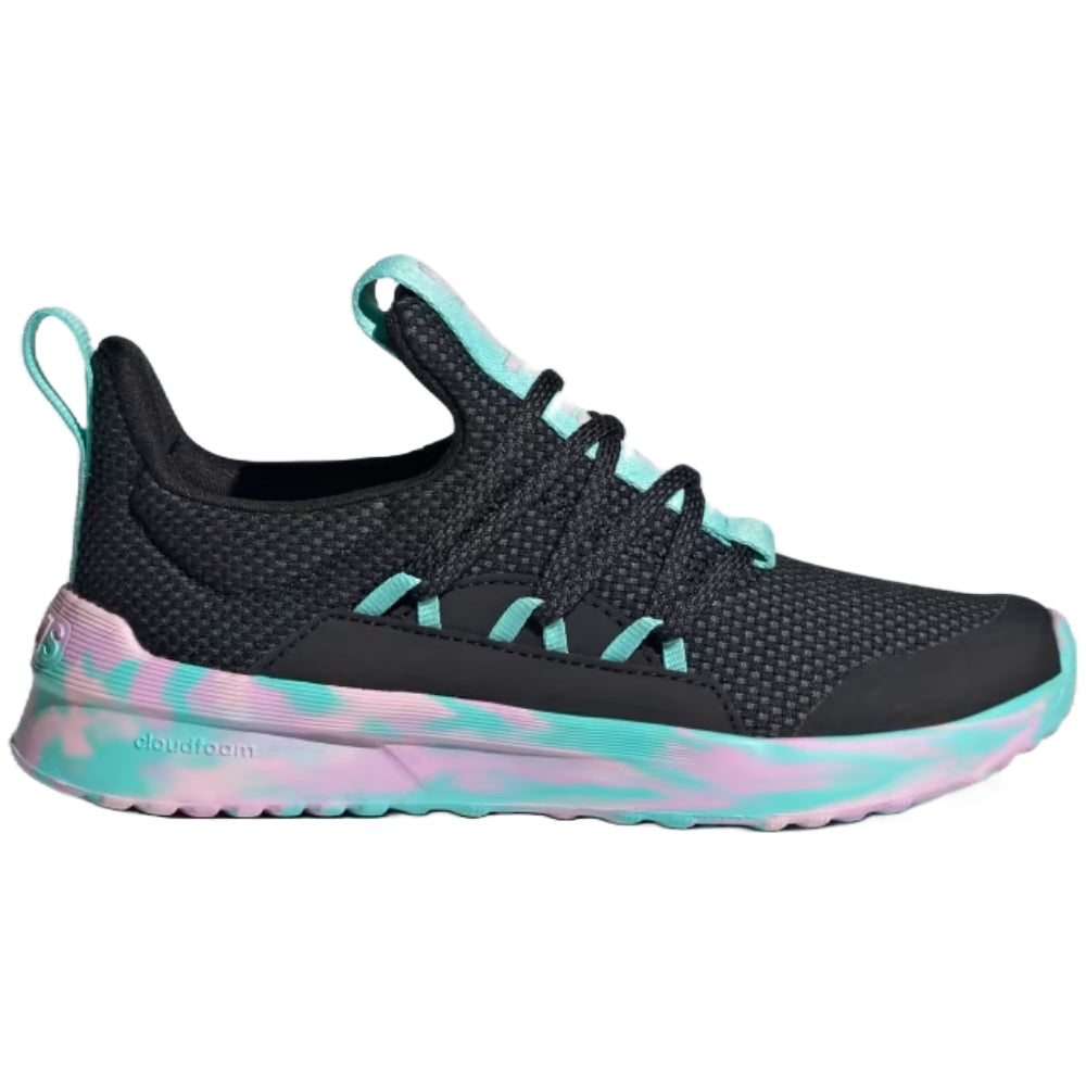 adidas LITE RACER ADAPT 5.0 CHAUSSURES À LACETS ENFILABLES pour enfant (Core Black / Clear Pink / Flash Aqua)