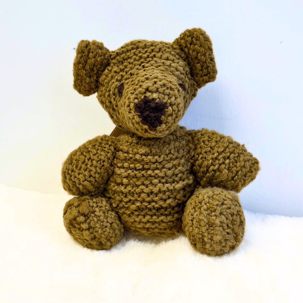 Peluche tricotée | Lee l'ours olive