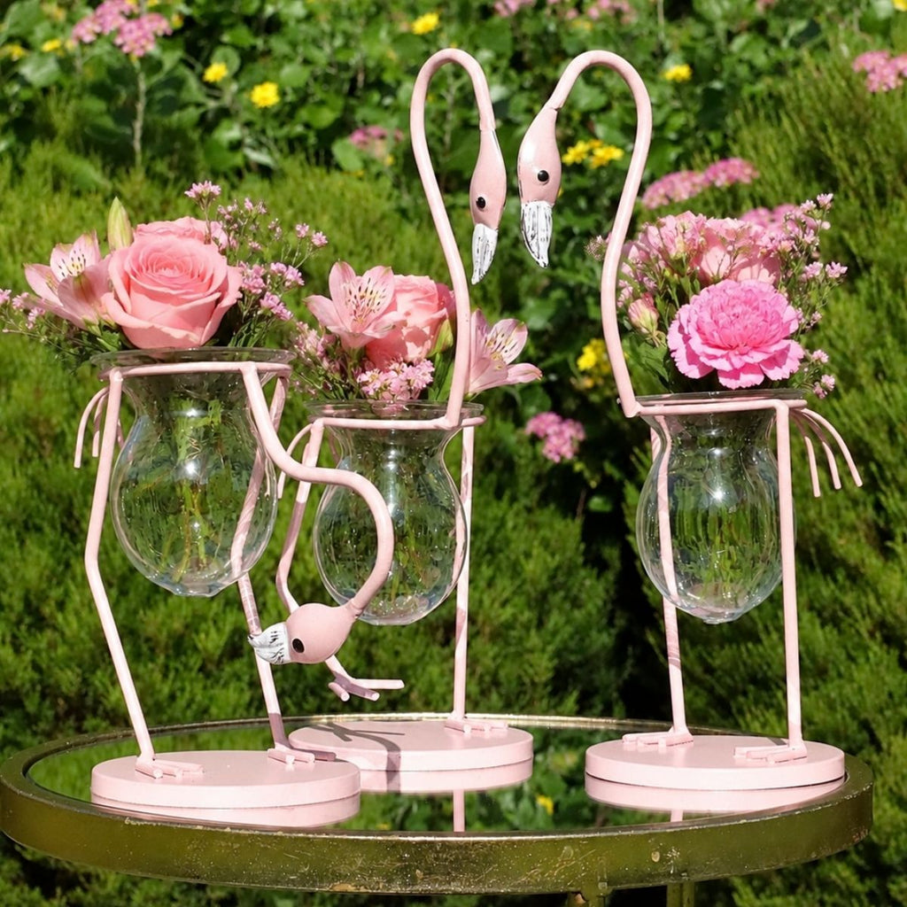 Flamingo Glass Vases