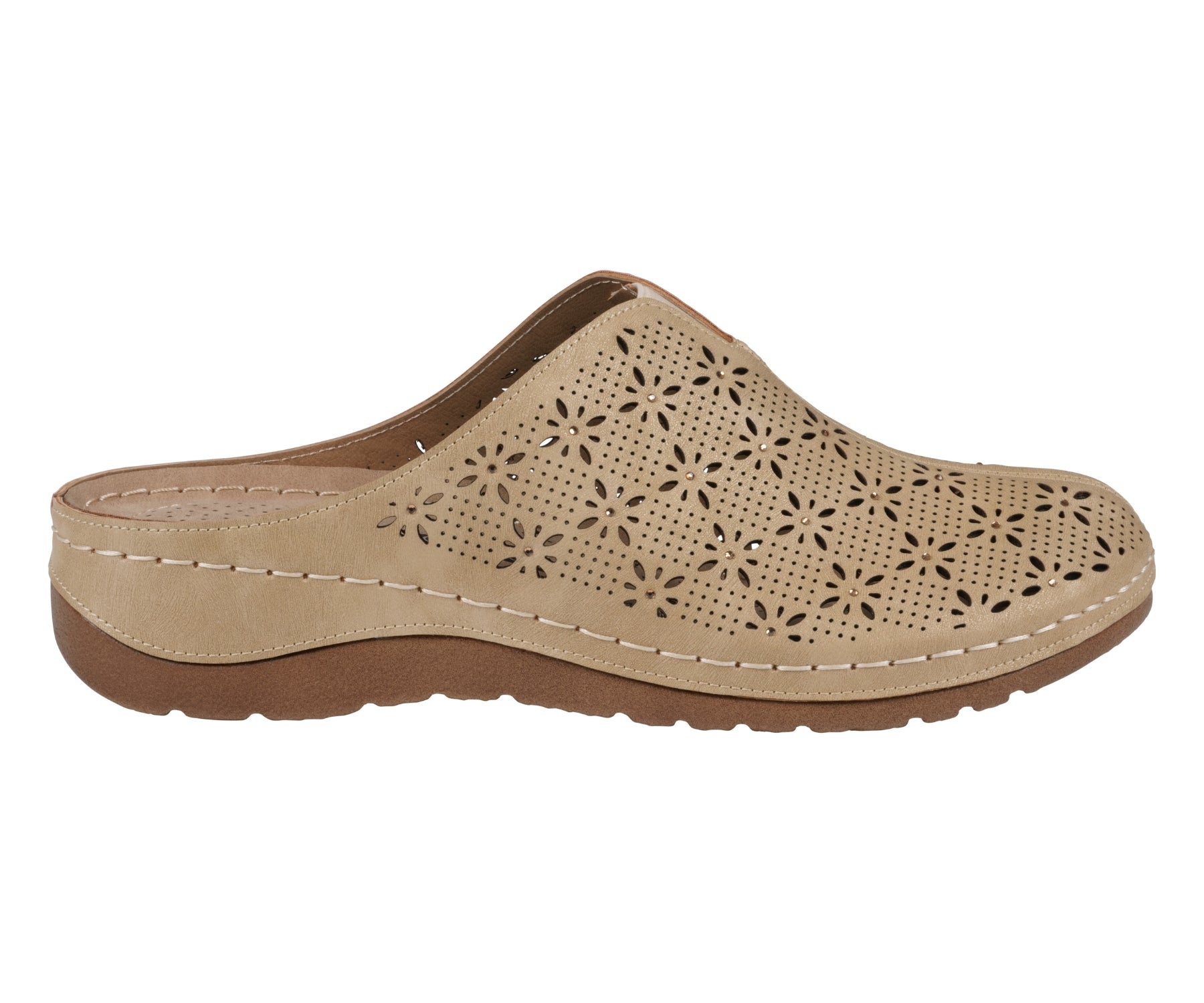 Ballerine plate beige Vale pour femme