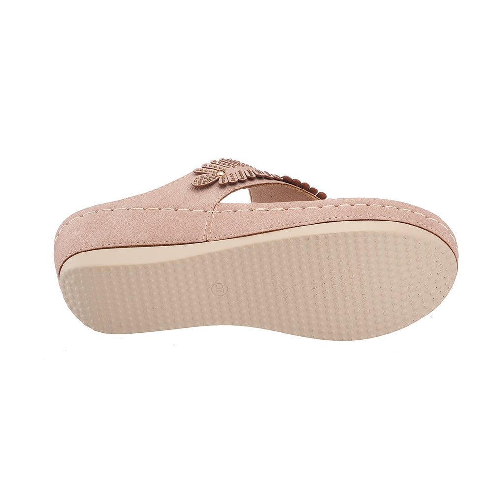 Sandale compensée Virginia Blush