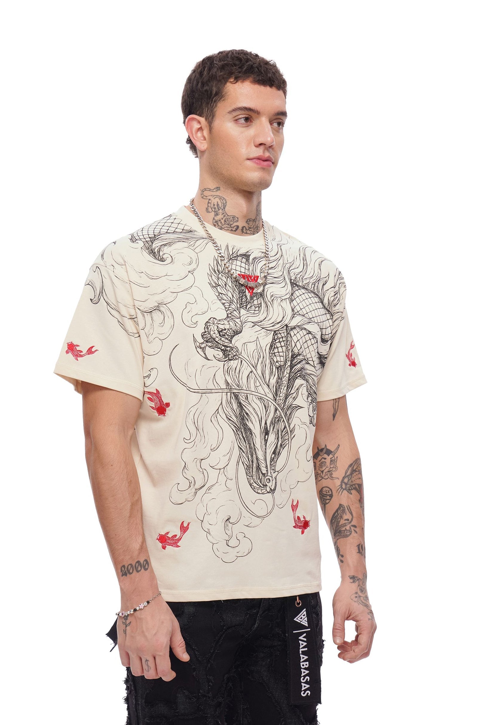 T-shirt Valabasas Mythic Flow - Beige