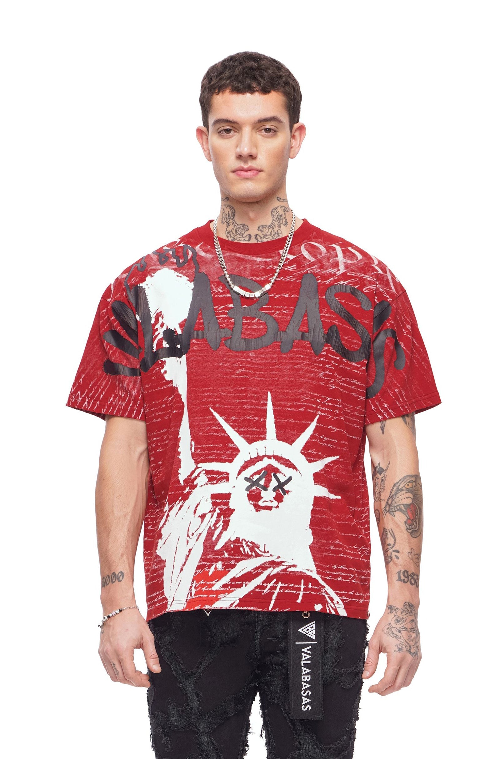 T-shirt Valabasas Freedom - Rouge rustique