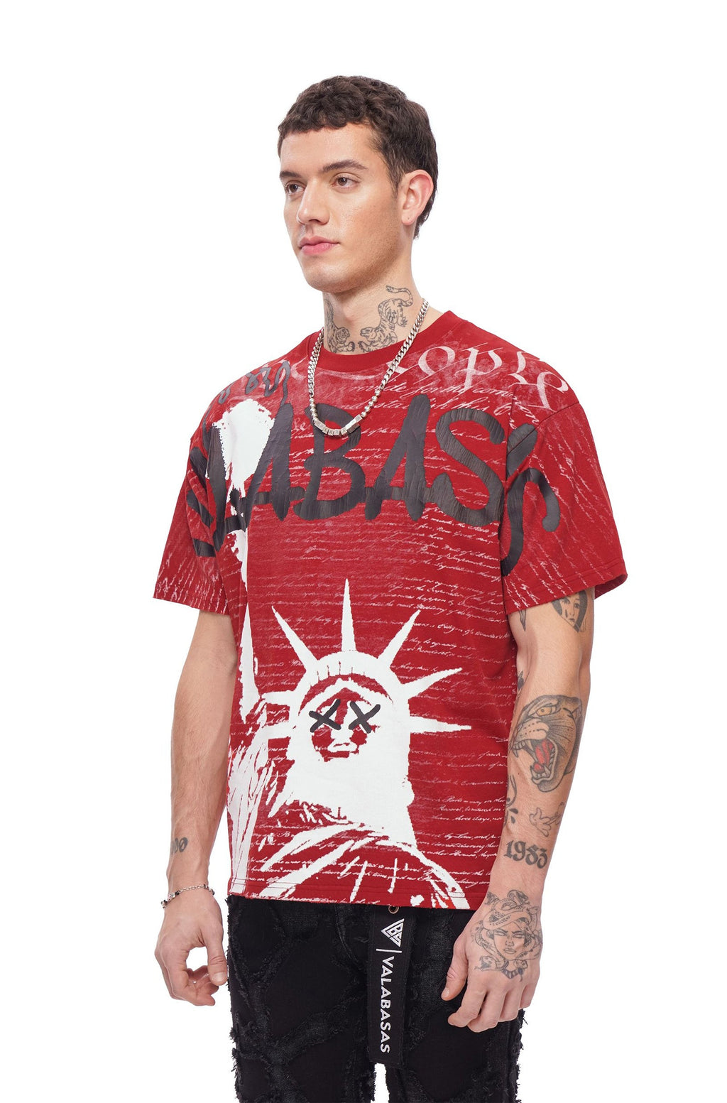 T-shirt Valabasas Freedom - Rouge rustique