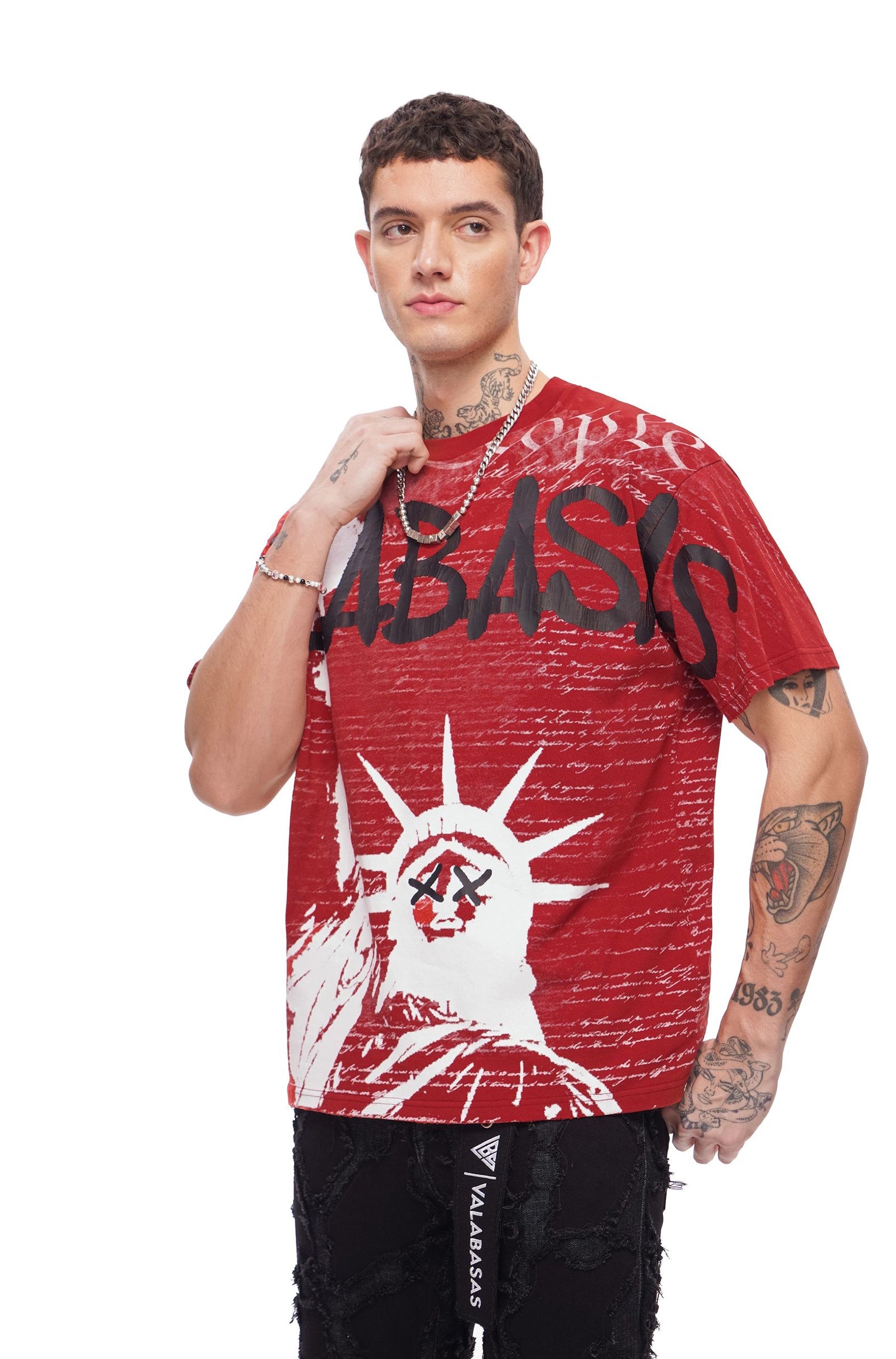 T-shirt Valabasas Freedom - Rouge rustique