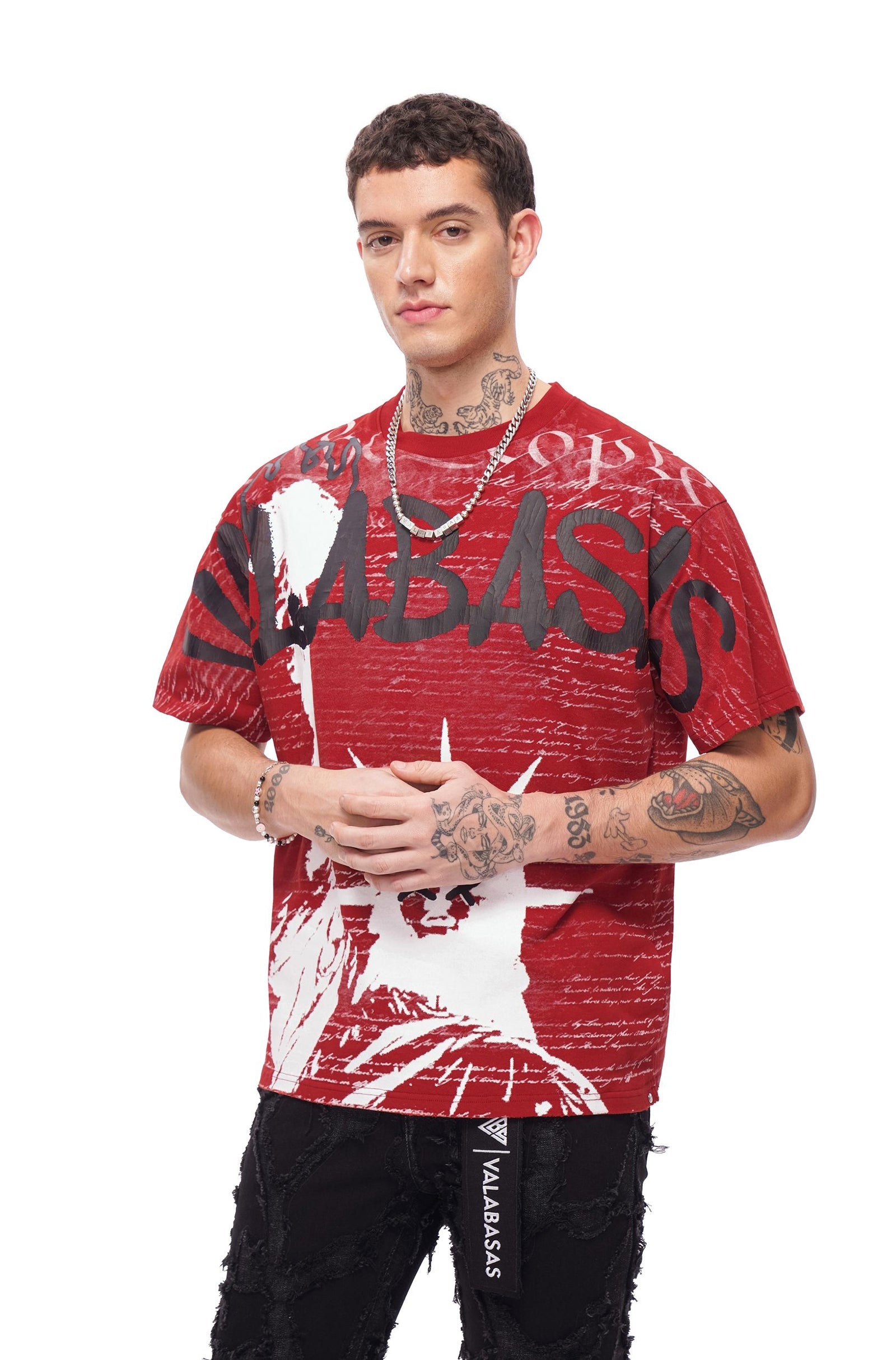 T-shirt Valabasas Freedom - Rouge rustique