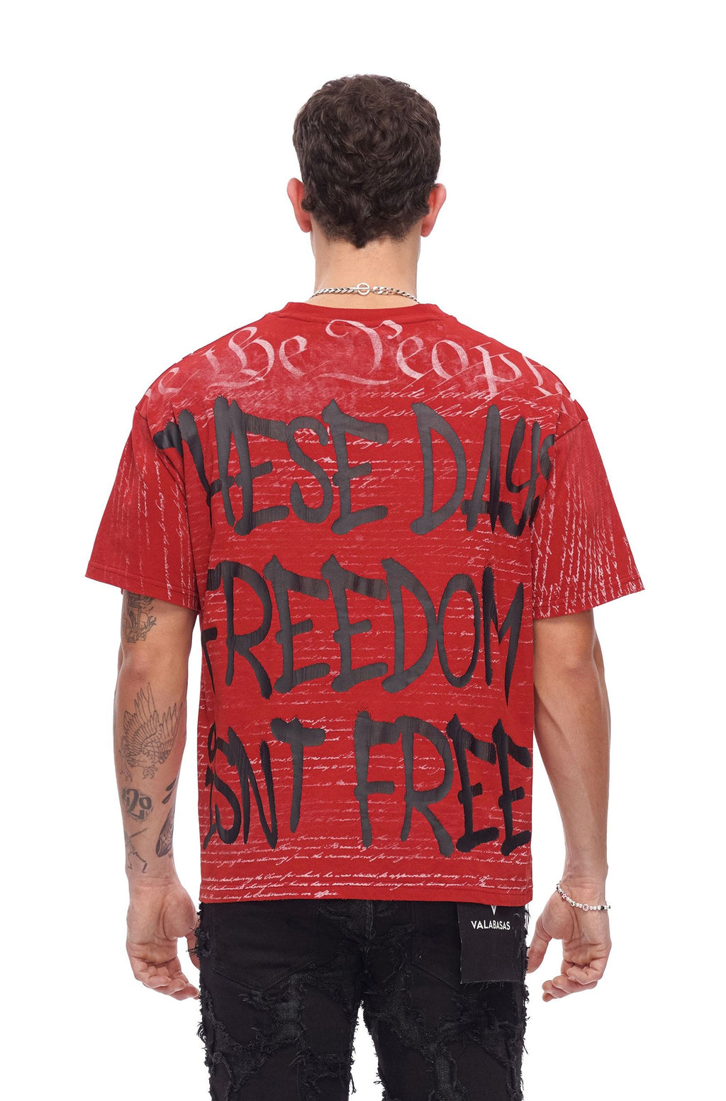 T-shirt Valabasas Freedom - Rouge rustique