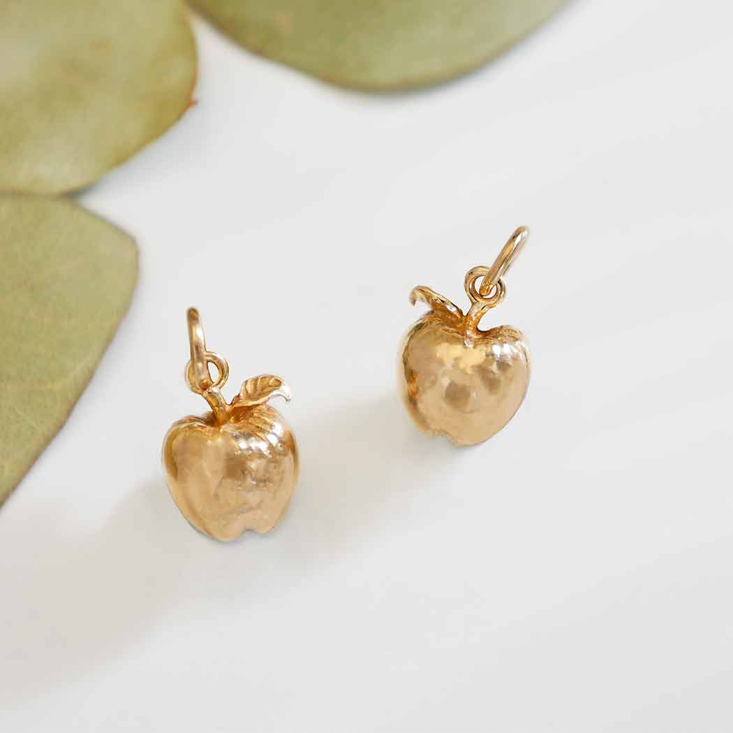 Collier Pendentif Petite Pomme - Bijoux Remplis d'Or 14k - Collier Fait Main - Cadeau pour Professeur