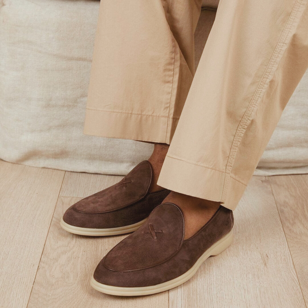 Men's Dark Brown Suede Viaggio Loafer