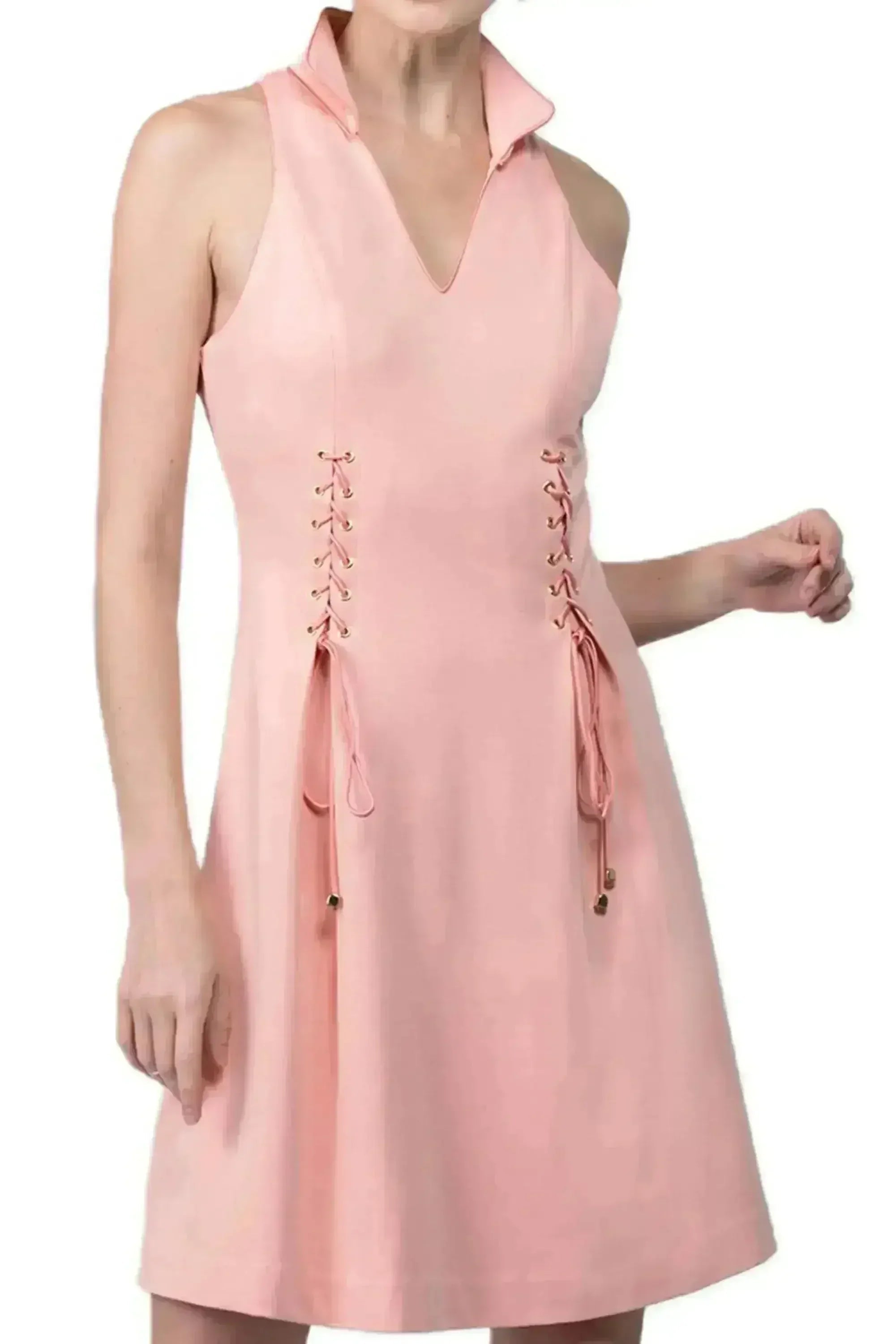 Robe Vienna - Robe cintrée et évasée avec col à pointes en ailes