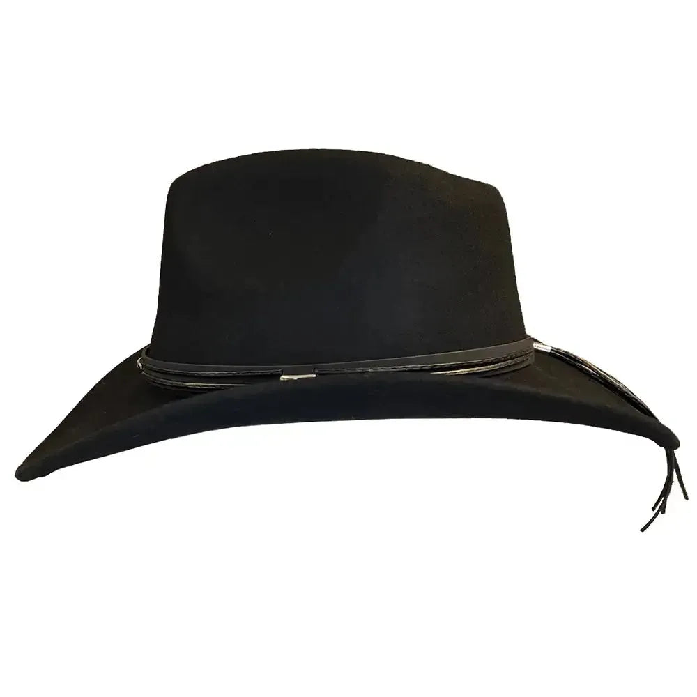 Deadwood Trading High Tail - Chapeau de cow-boy souple en feutre de laine malléable