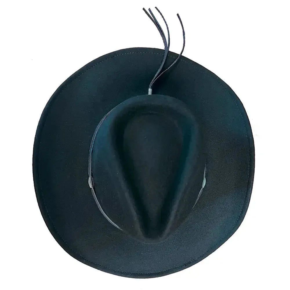 Deadwood Trading High Tail - Chapeau de cow-boy souple en feutre de laine malléable