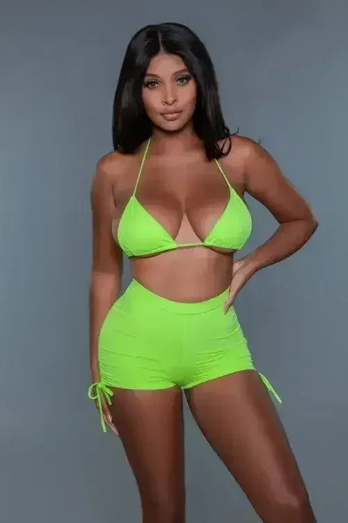 Maillot de bain Sun Kissed vert fluo