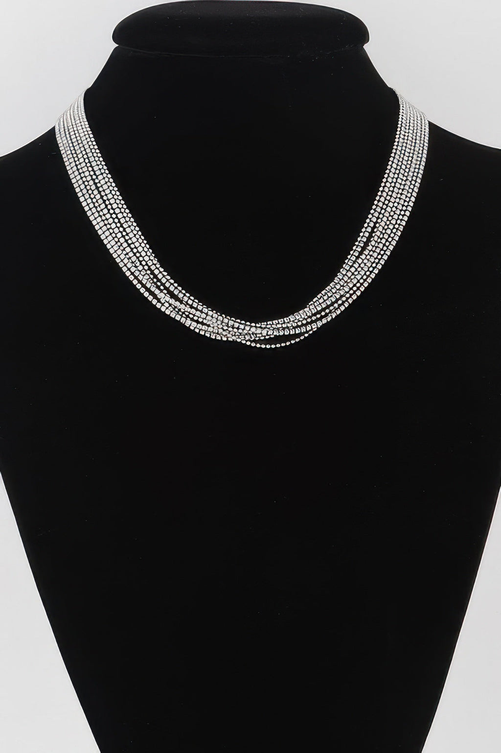 Collier de strass multi-cubes