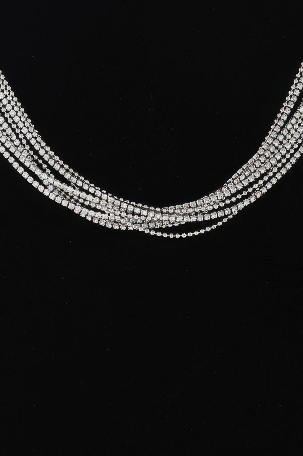 Collier de strass multi-cubes