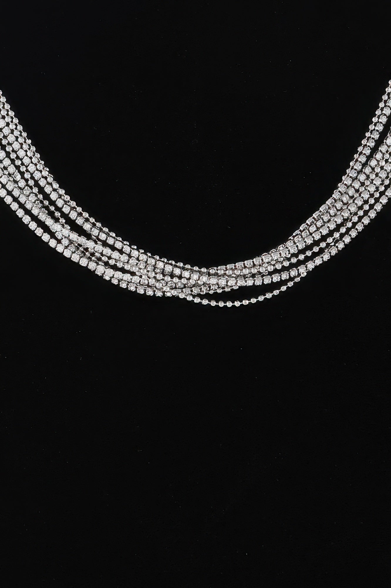 Collier de strass multi-cubes