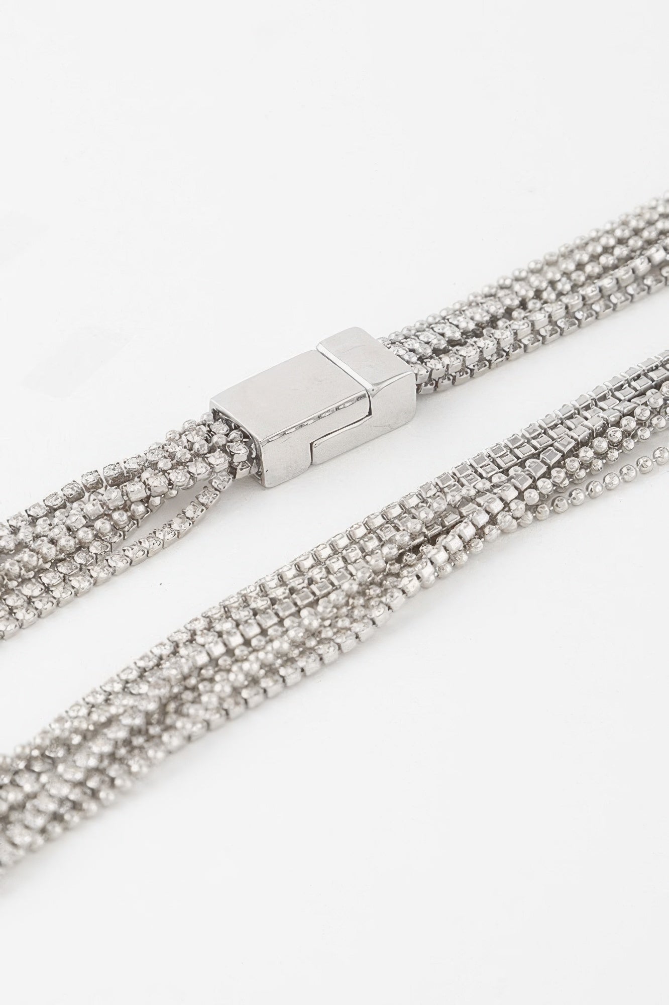 Collier de strass multi-cubes