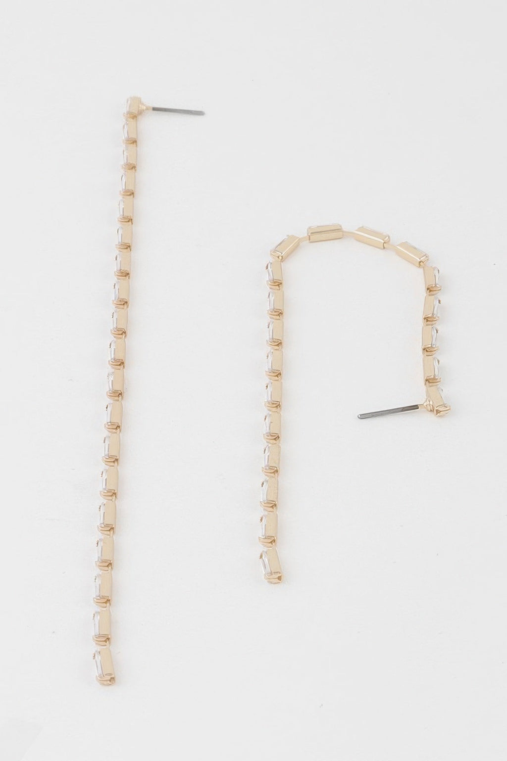 Boucles d'oreilles pendantes barrettes en cristal