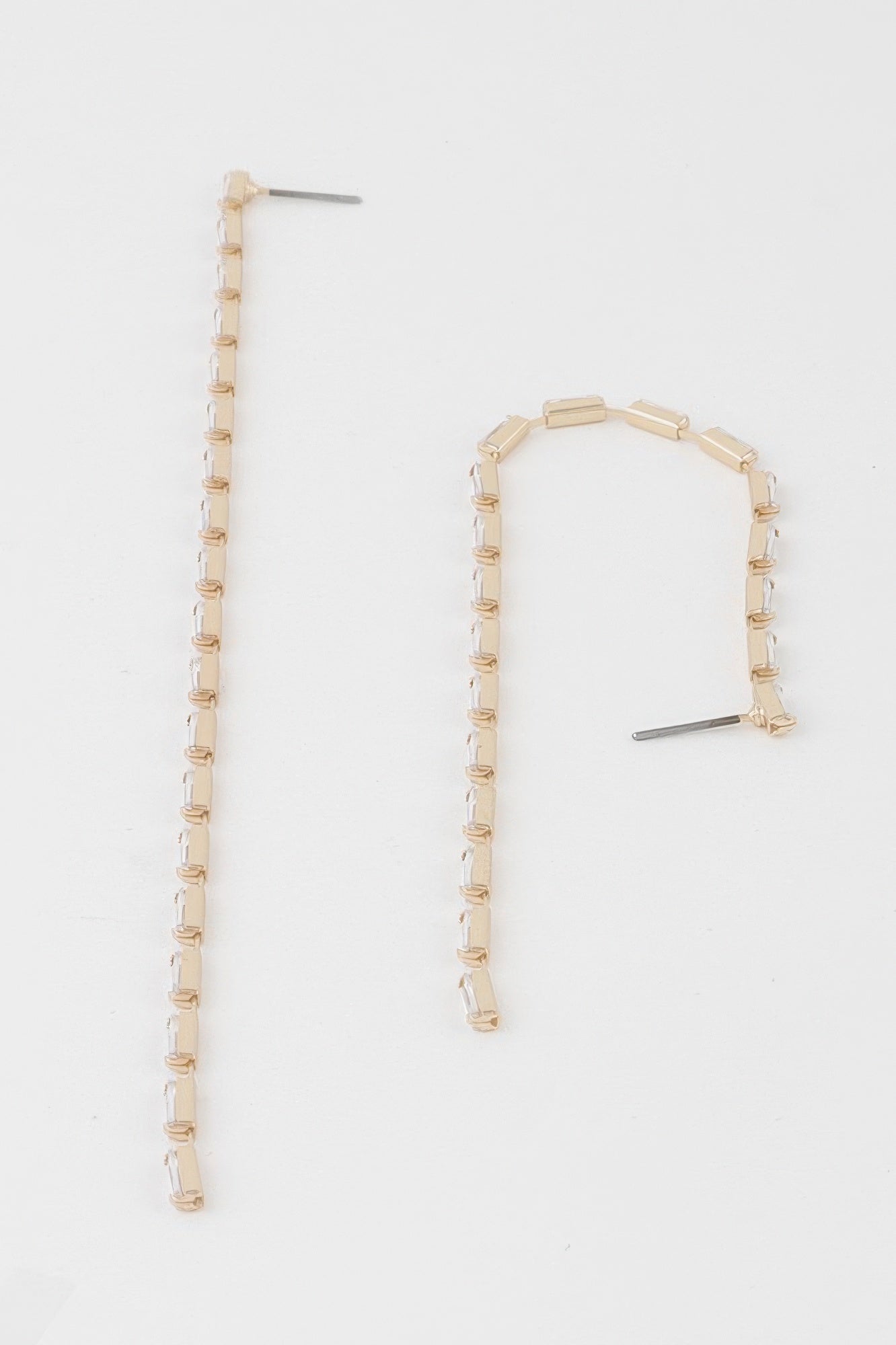 Boucles d'oreilles pendantes barrettes en cristal