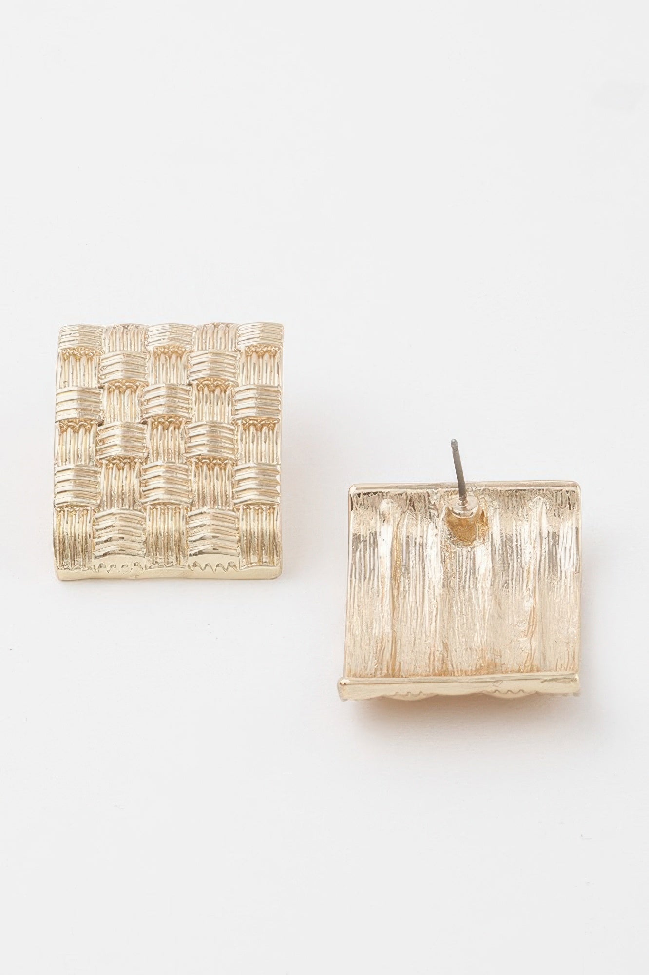 Boucles d'oreilles plates hachurées