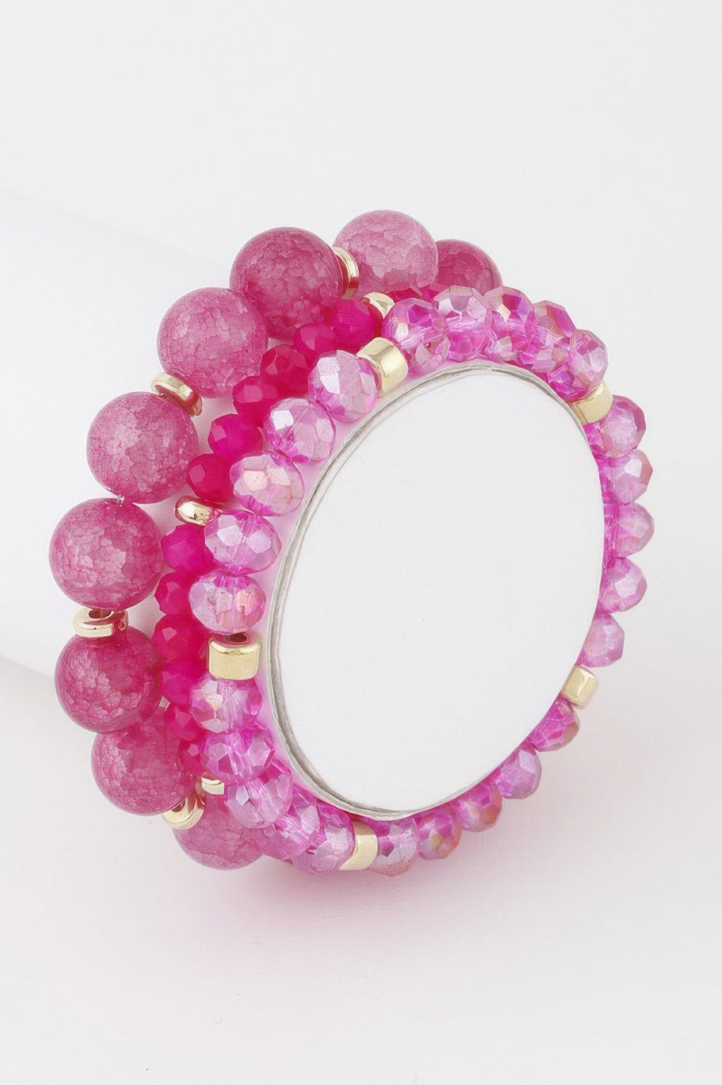 Bracelet à triple rang de perles de cristal