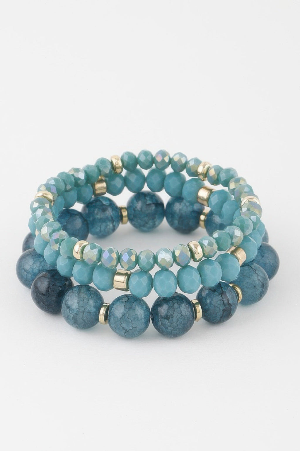 Bracelet à triple rang de perles de cristal