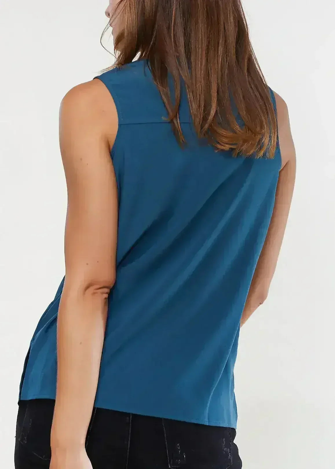Haut sans manches à lacets pour femme