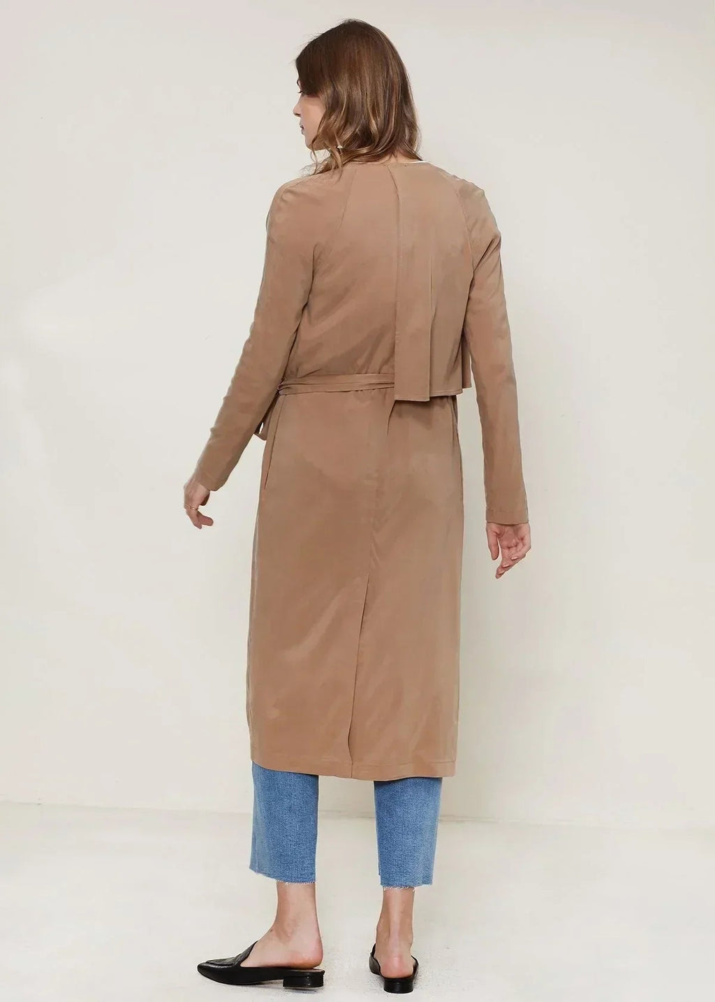 Trench croisé femme couleur sable