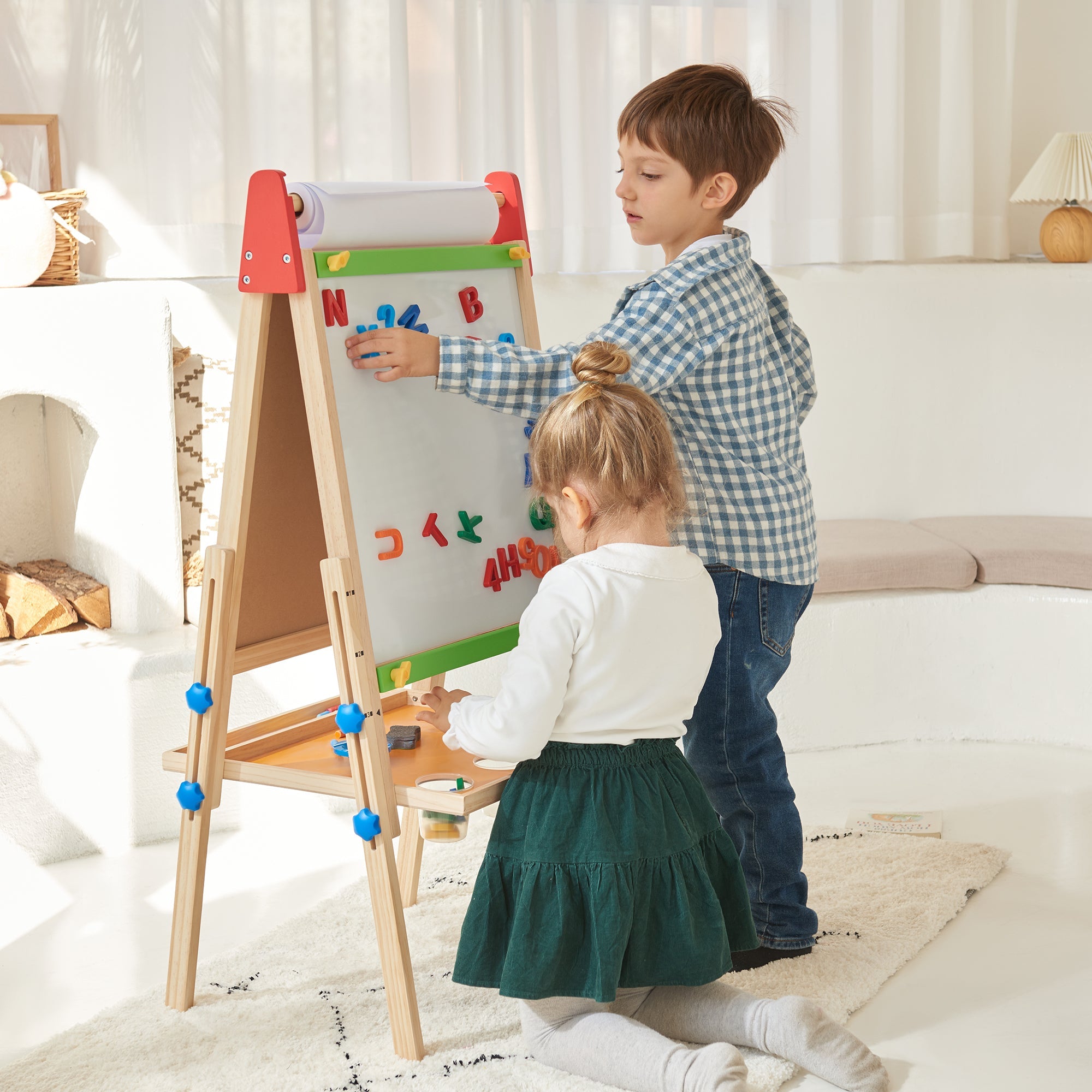 Chevalet d'art 3-en-1 Tiny Land® pour enfants