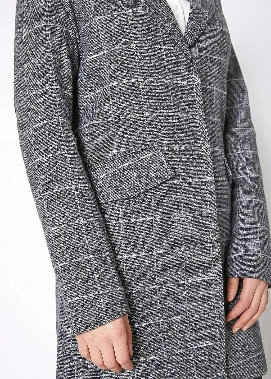 Veste longue à col cranté pour femme - Couleur paprika