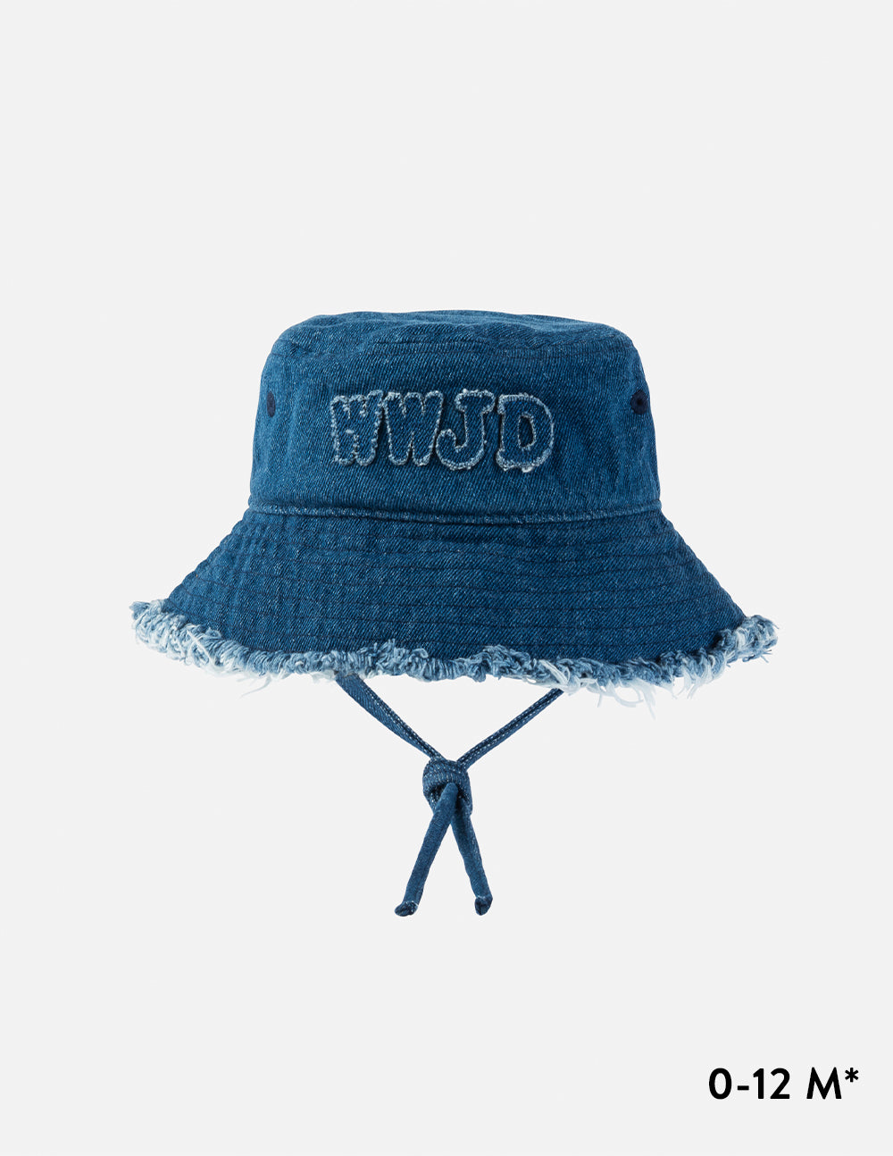 Chapeau bob en jean WWJD pour enfant