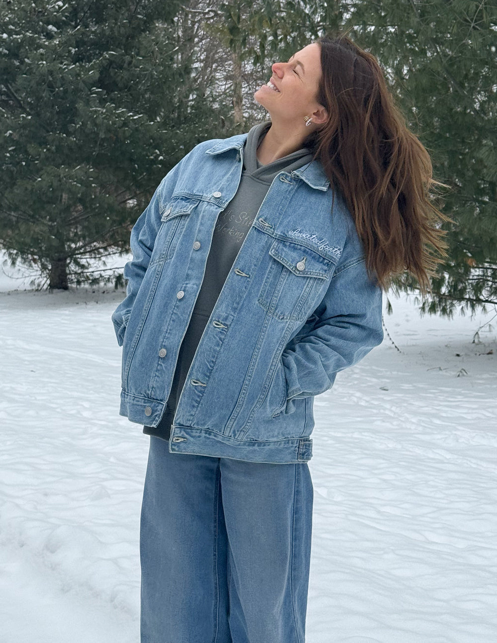 Veste en jean "Quel ami nous avons en Jésus"