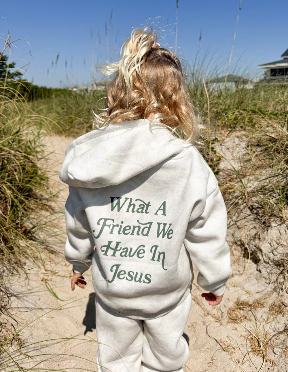 Sweat à capuche enfant What a Friend in Jesus Camo