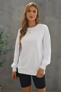 Sweat-shirt blanc ample