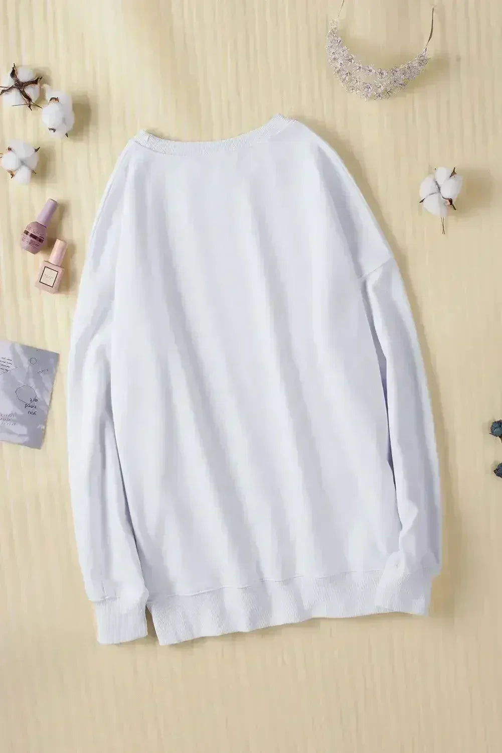 Sweat-shirt blanc ample