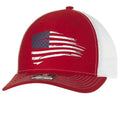 Casquette Trucker ARIAT Drapeau USA vieilli (Rouge/Blanc)