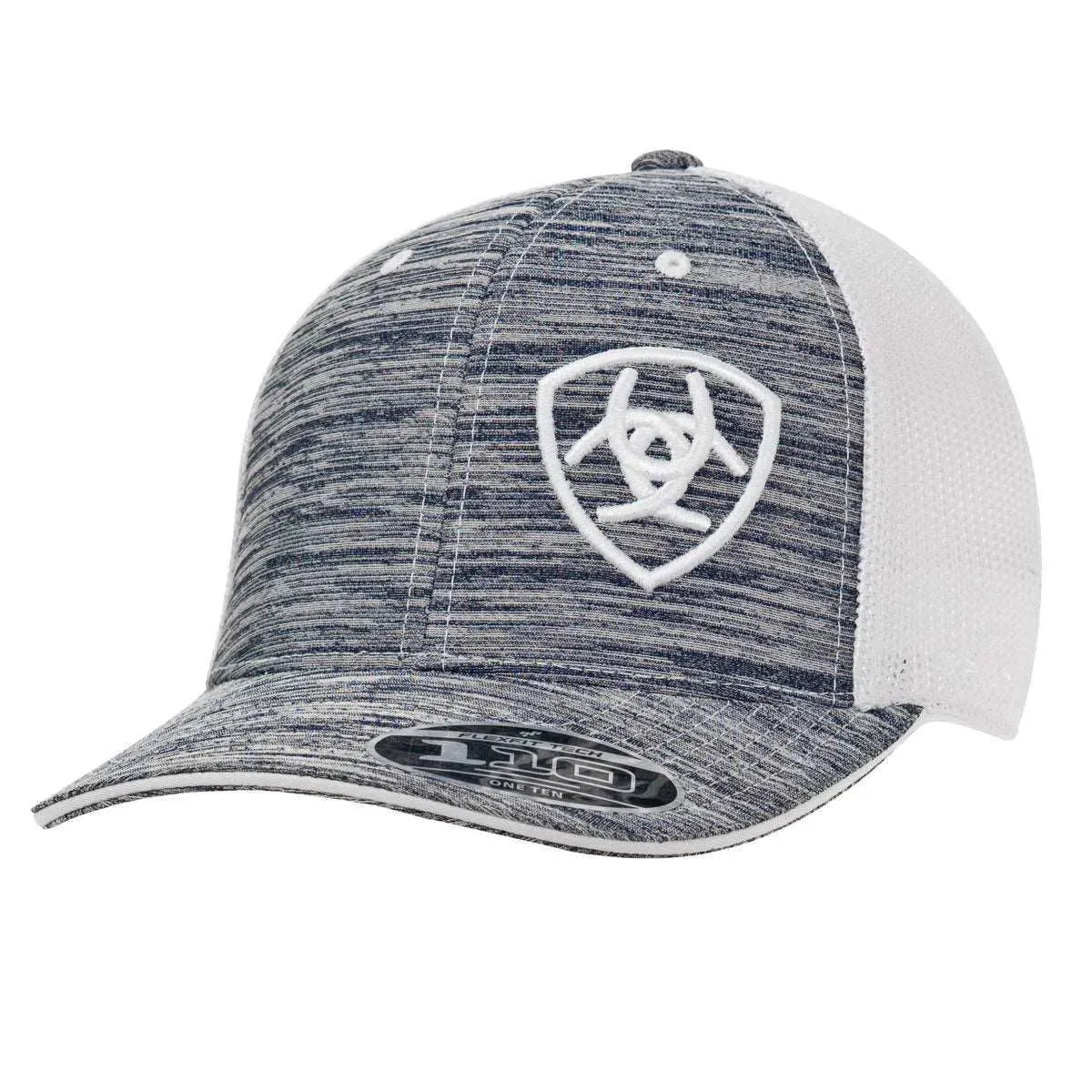 Casquette Trucker ARIAT Heather Offset Shield (Gris/Blanc)