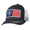 Casquette Trucker - ARIAT USA Flag Patch (Marine/Blanc)