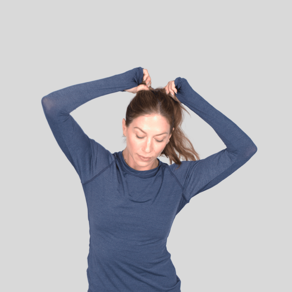 T-shirt de soleil à manches longues Laguna pour femme - Chiné