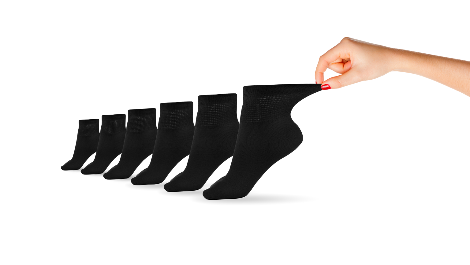 Chaussettes de cheville en coton pour femmes (6 paires)
