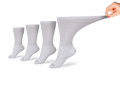 Chaussettes diabétiques pour femme (4 paires) – Ultra-douces – Mi-mollet