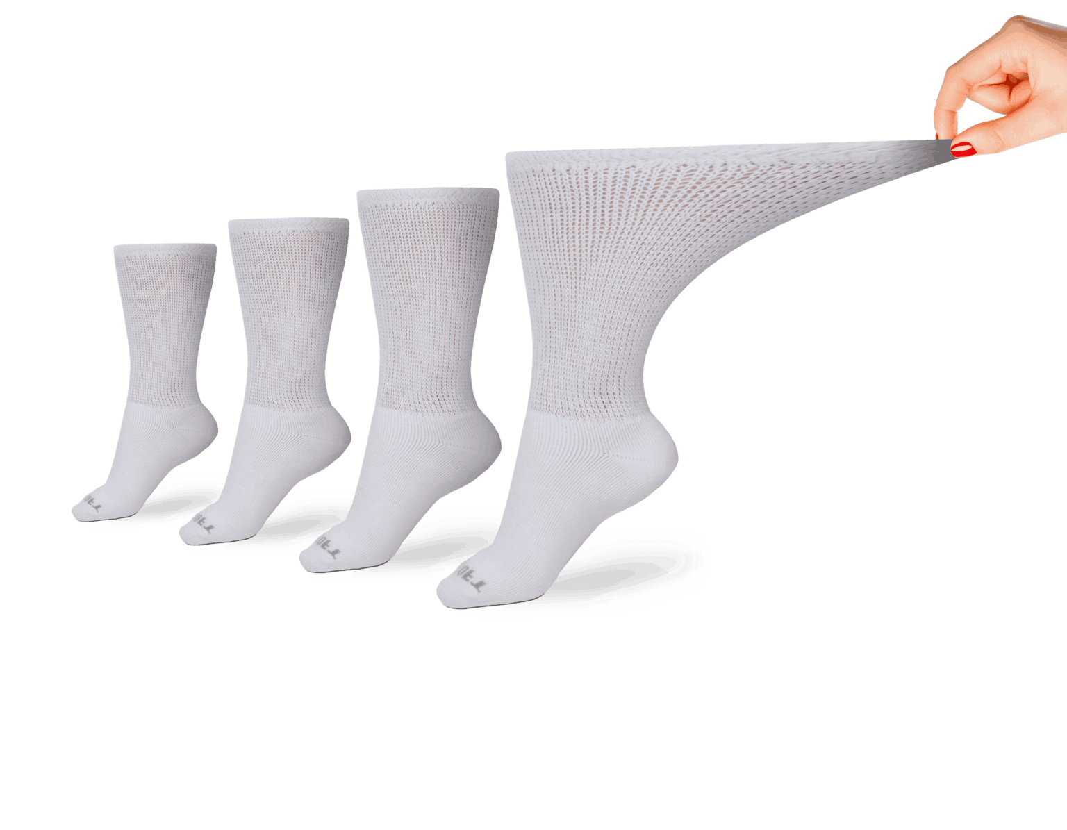 Chaussettes diabétiques pour femme (4 paires) – Ultra-douces – Mi-mollet