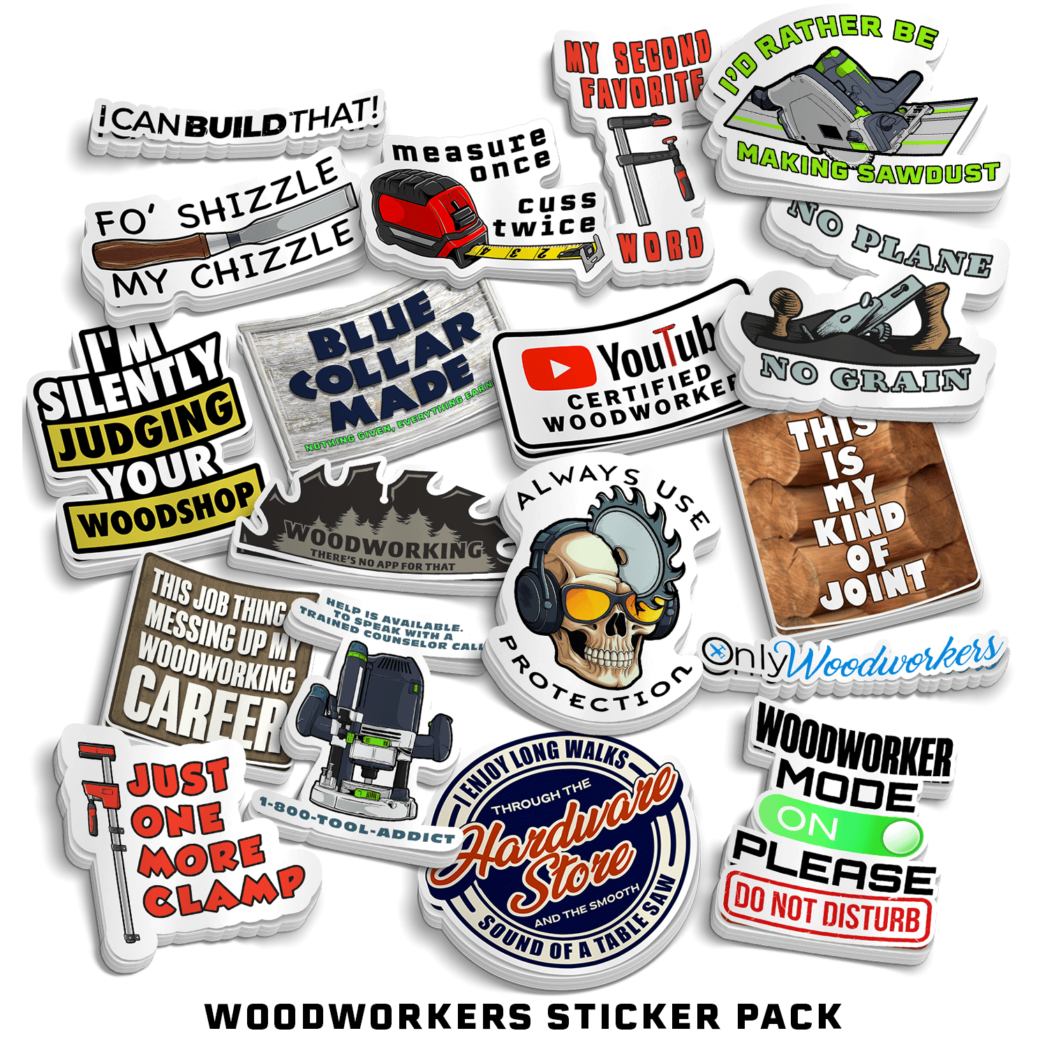 Pack d'autocollants du menuisier